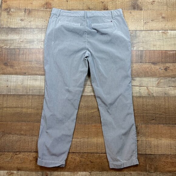 Tommy Hilfiger Blue & White Flat Front Cuffed Pants size 12 - Picture 4 of 4